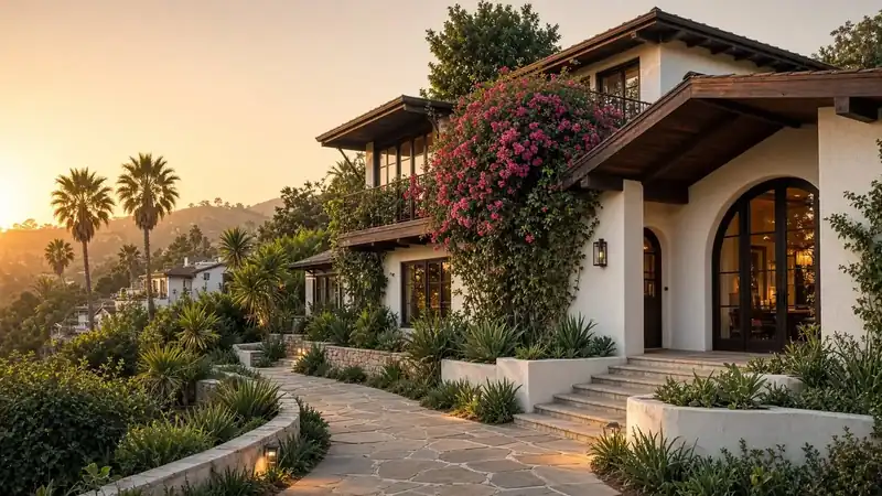 A Los Angeles hillside house of the kind we quote in Sherman Oaks